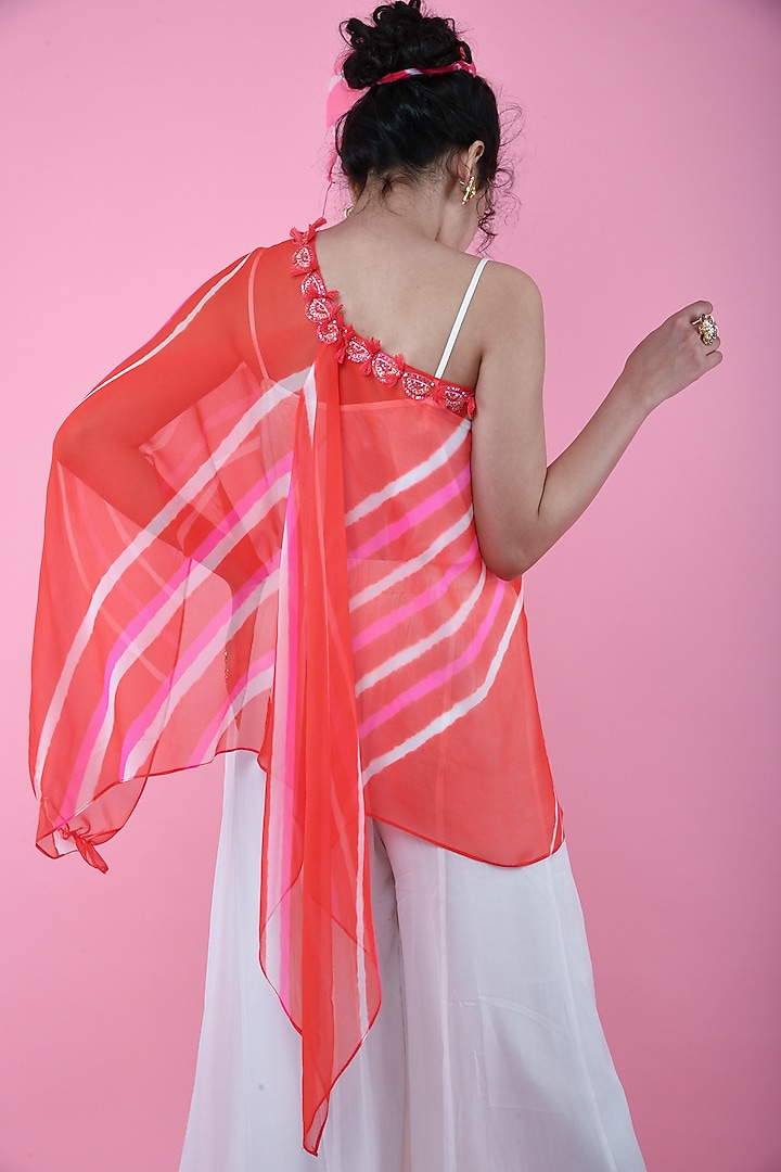 Orange & Pink Striped Pant Set by K-ANSHIKA Jaipur at Pernia's Pop Up Shop