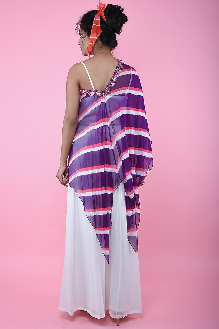 Purple & Pink Striped Pant Set by K-ANSHIKA Jaipur at Pernia's Pop Up Shop