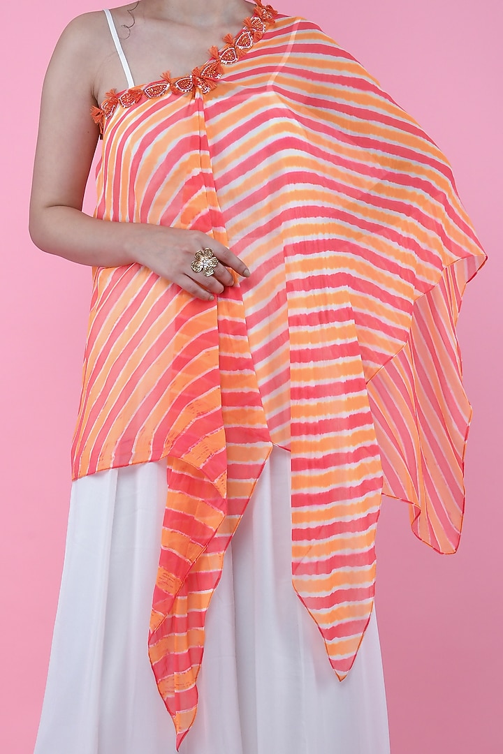 Mustard & Orange Striped Pant Set by K-ANSHIKA Jaipur at Pernia's Pop Up Shop