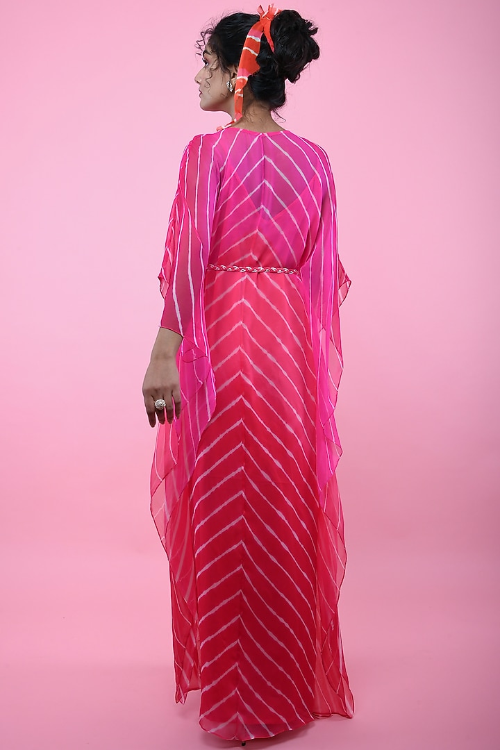 Pink & White Kaftan Tunic Set by K-ANSHIKA Jaipur at Pernia's Pop Up Shop