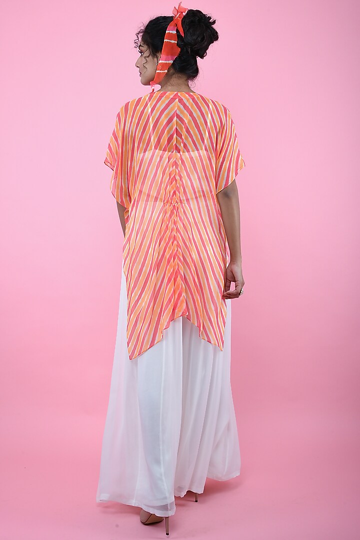 Orange Georgette Embellished Kaftan Set by K-ANSHIKA Jaipur at Pernia's Pop Up Shop