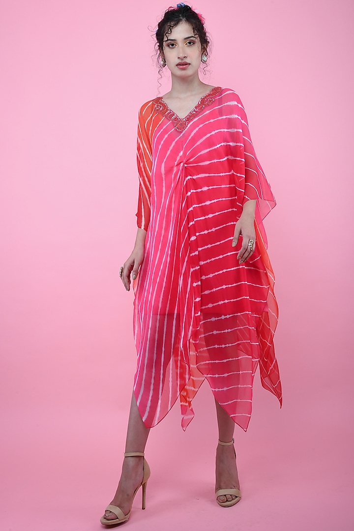 Orange & Pink Tunic With Inner by K-ANSHIKA Jaipur