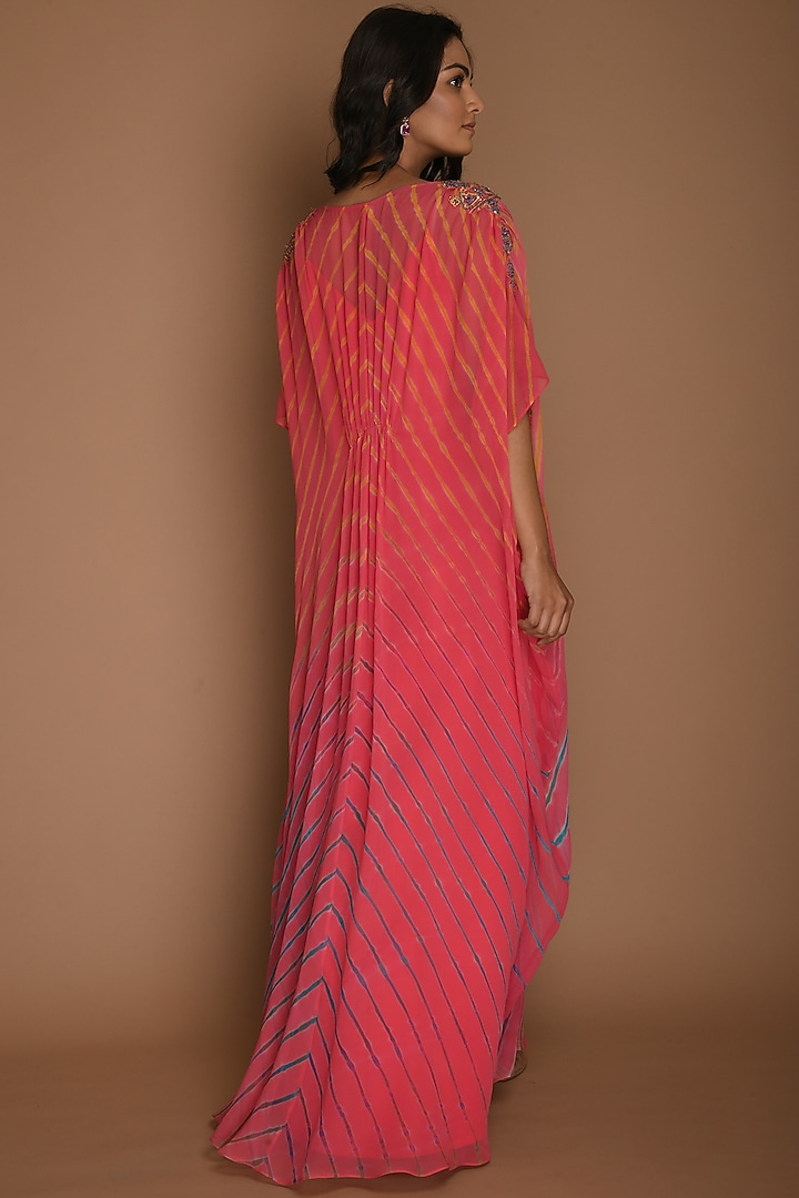 Pink Embellished Kaftan Tunic With Inner by K-ANSHIKA Jaipur at Pernia's Pop Up Shop