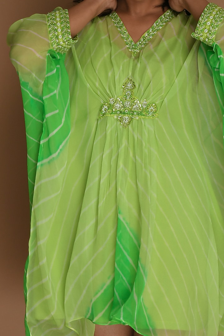 Lime Green & Green Kaftan Top With Inner by K-ANSHIKA Jaipur at Pernia's Pop Up Shop