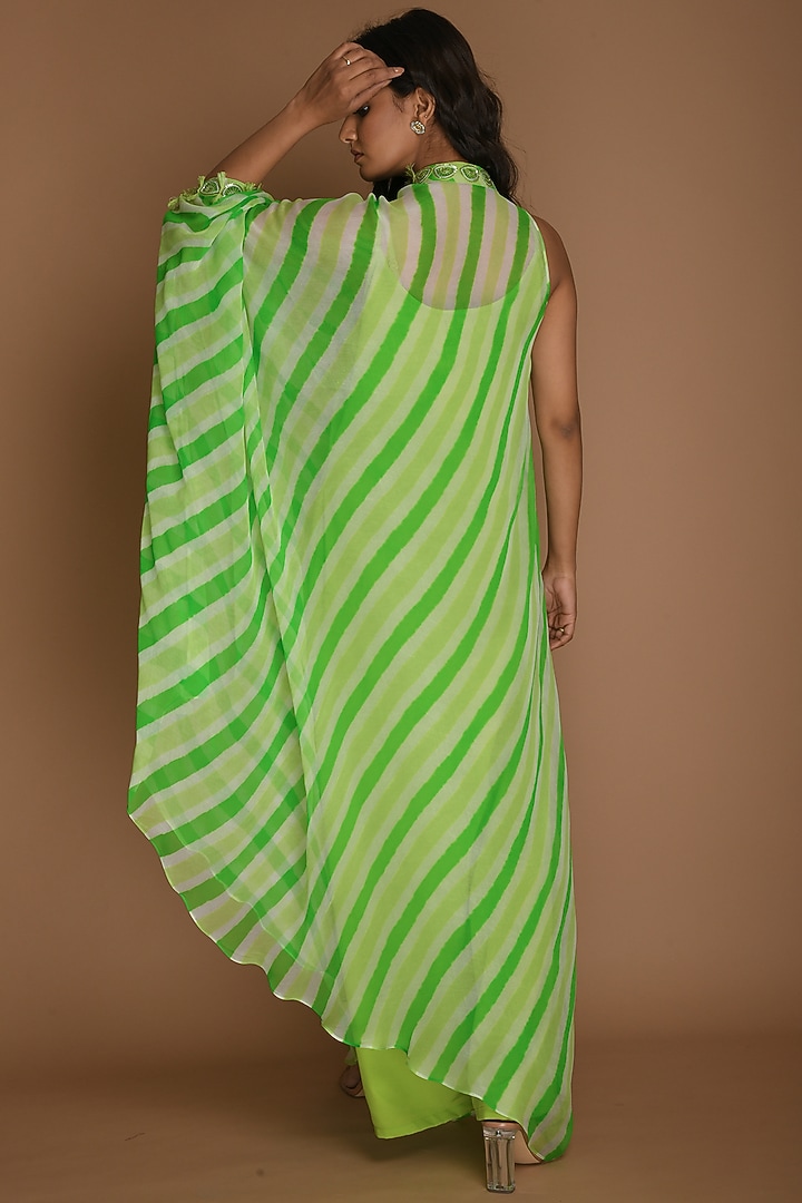 Lime Green & Green Kaftan Tunic With Inner by K-ANSHIKA Jaipur at Pernia's Pop Up Shop