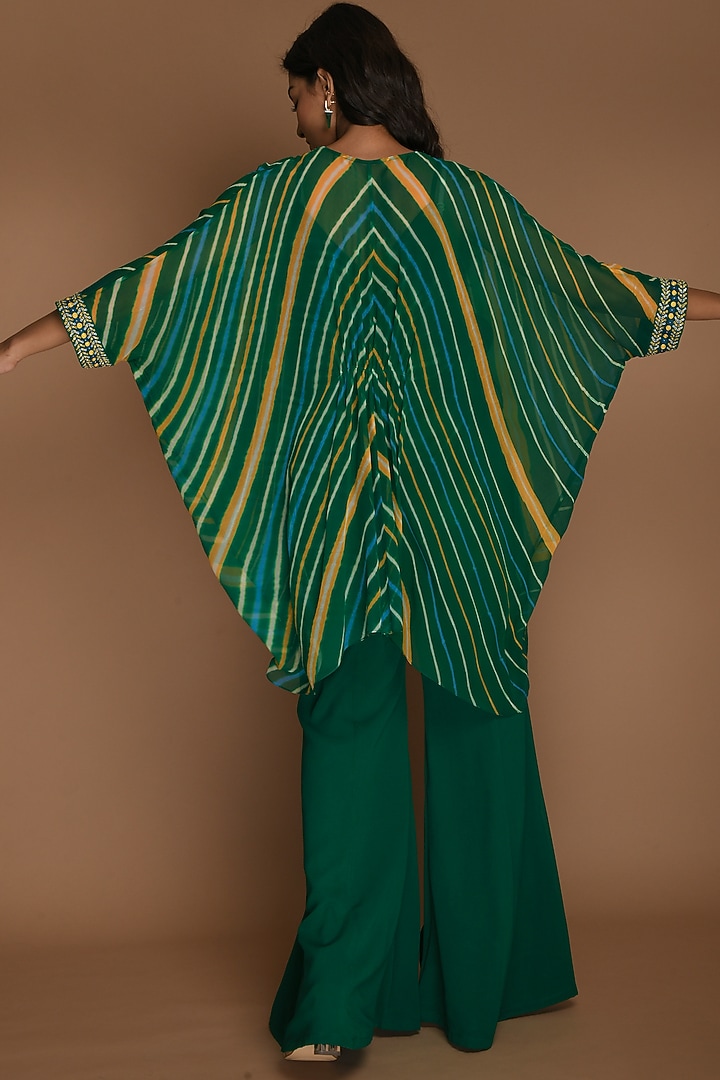 Emerald Green & Yellow Kaftan Set by K-ANSHIKA Jaipur at Pernia's Pop Up Shop
