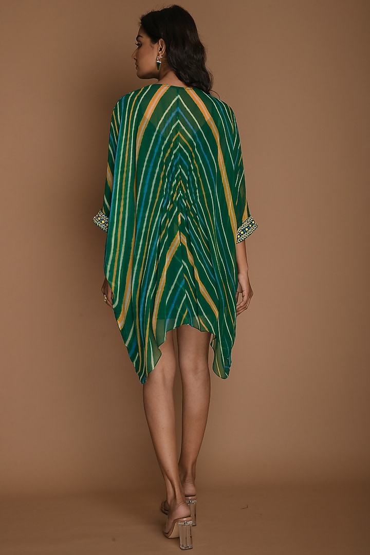 Emerald Green & Yellow Kaftan Top by K-ANSHIKA Jaipur at Pernia's Pop Up Shop