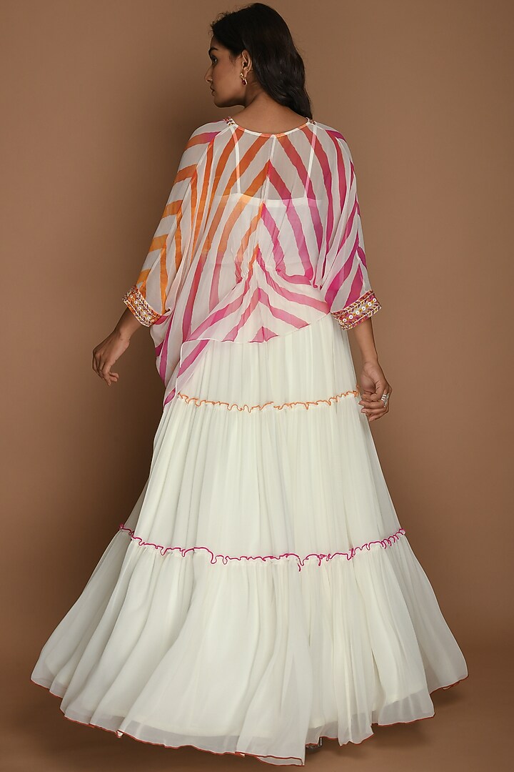 White, Yellow & Pink Skirt Set by K-ANSHIKA Jaipur at Pernia's Pop Up Shop