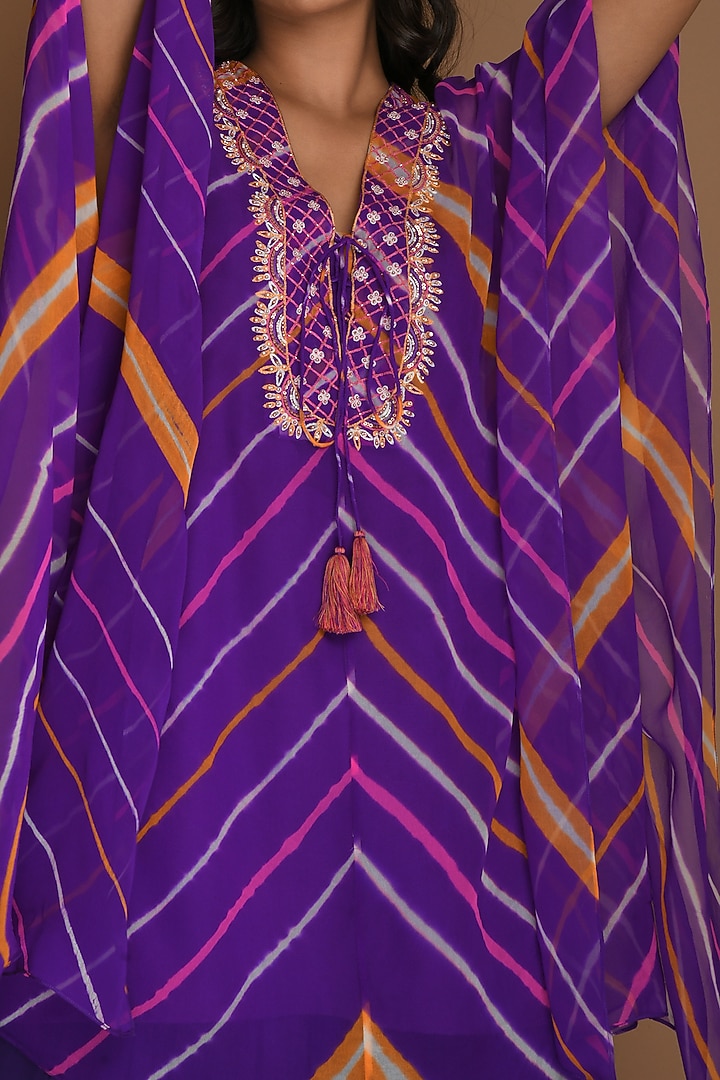 Purple Kaftan Set by K-ANSHIKA Jaipur at Pernia's Pop Up Shop