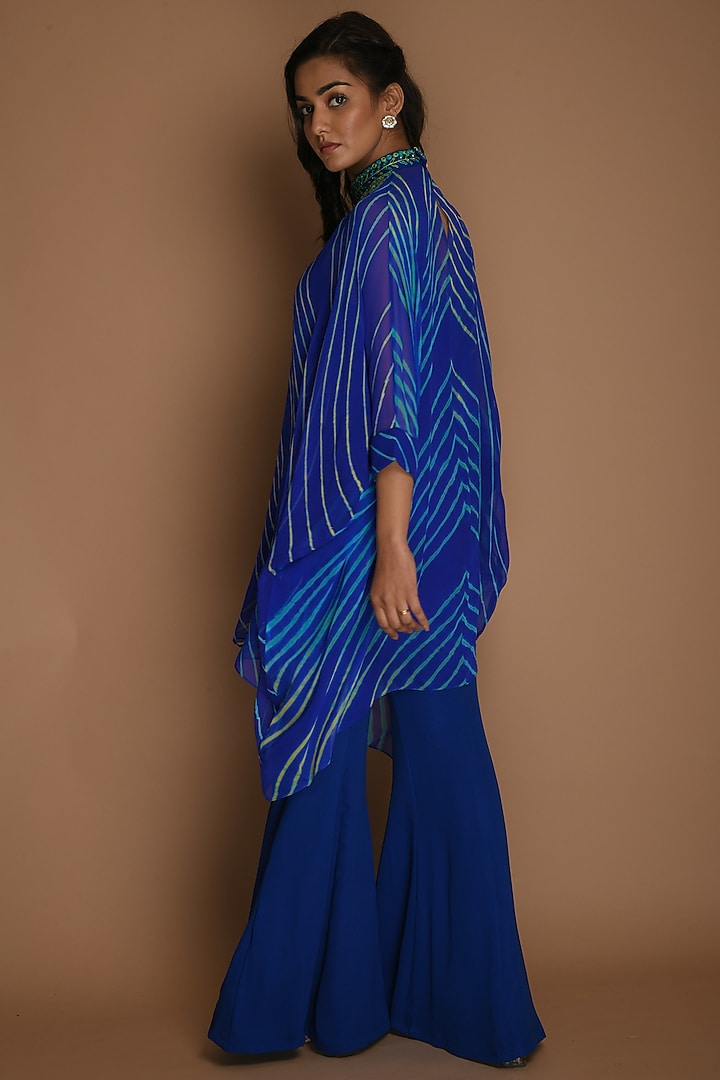 Electric Blue Kaftan Set by K-ANSHIKA Jaipur at Pernia's Pop Up Shop