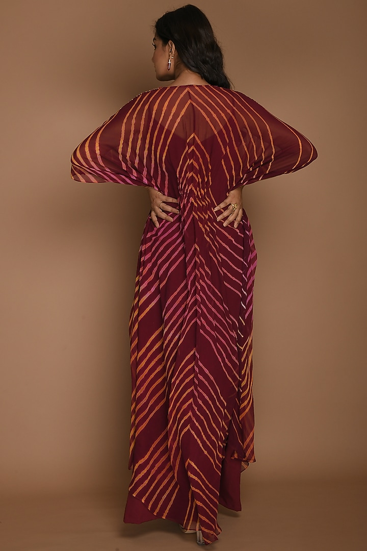 Wine & Yellow Kaftan by K-ANSHIKA Jaipur at Pernia's Pop Up Shop