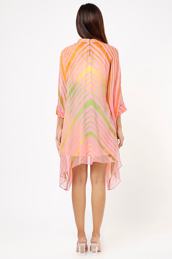 Blush Pink Printed & Embroidered Kaftan Top by K-ANSHIKA Jaipur at Pernia's Pop Up Shop