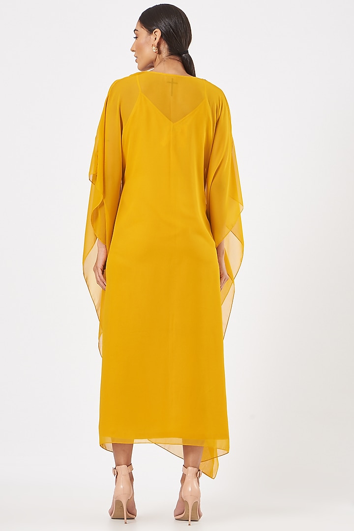 Yellow Embellished Kaftan by K-ANSHIKA Jaipur at Pernia's Pop Up Shop