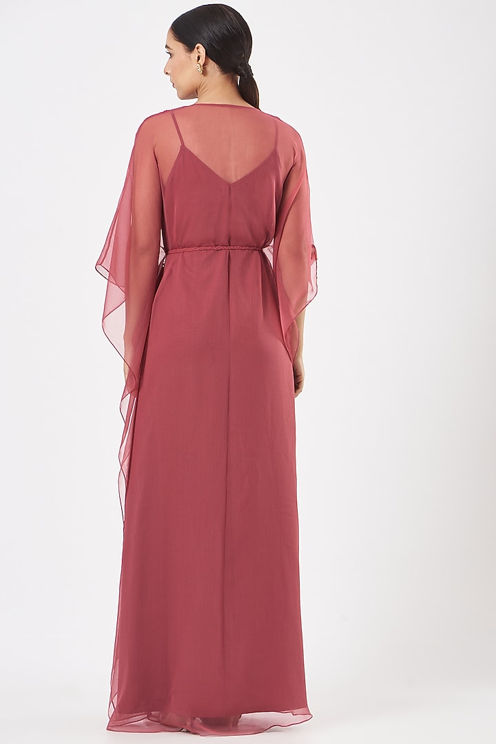 Rose Pink Embellished Kaftan by K-ANSHIKA Jaipur at Pernia's Pop Up Shop