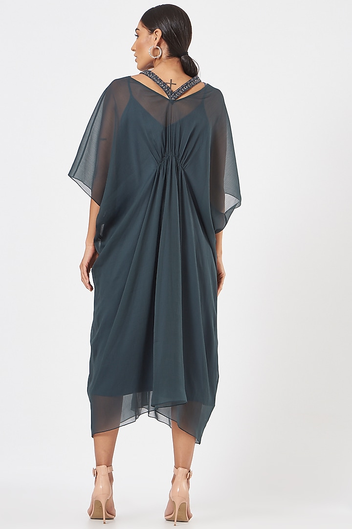 Grey Embellished Kaftan by K-ANSHIKA Jaipur at Pernia's Pop Up Shop