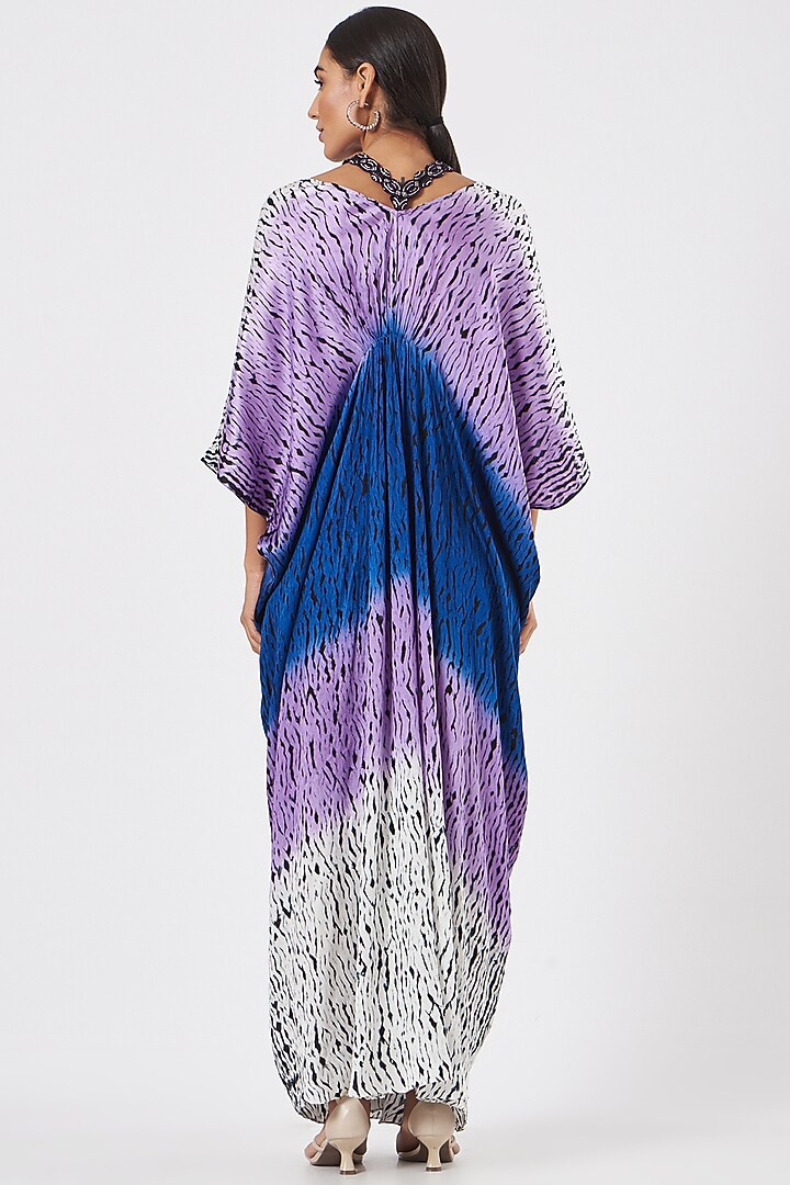 Black Tie-Dye Kaftan With Inner by K-ANSHIKA Jaipur at Pernia's Pop Up Shop