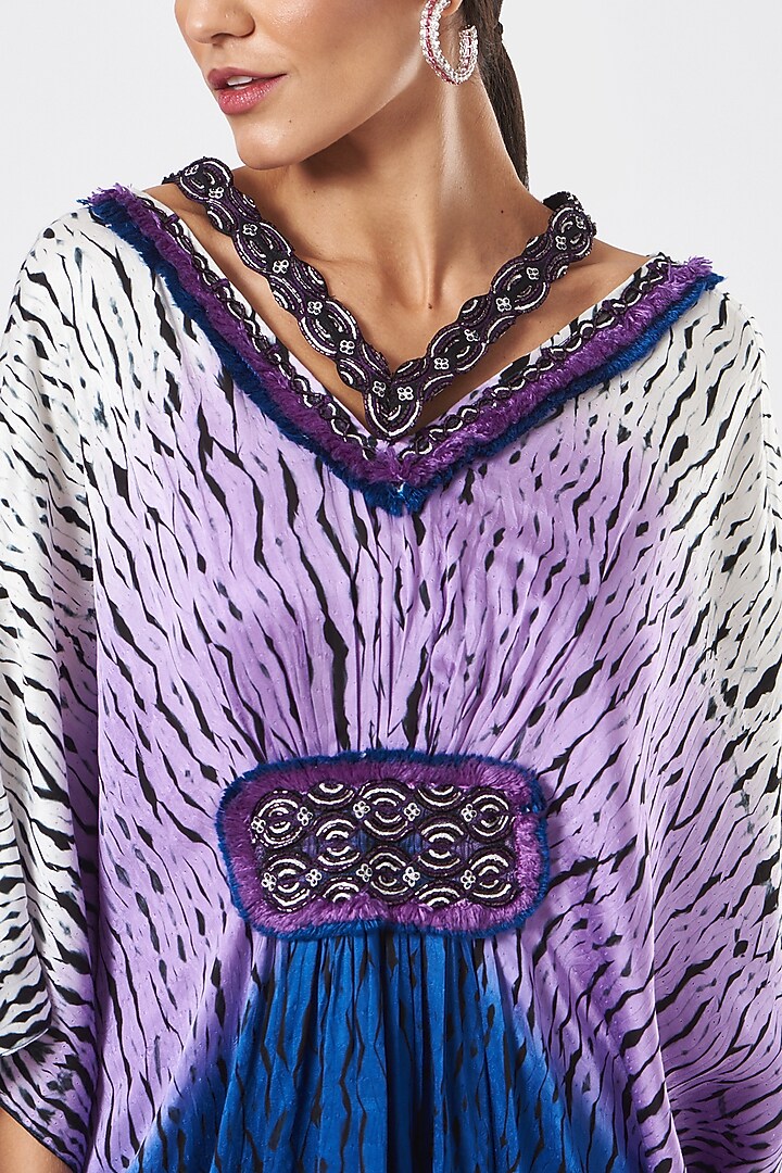 Black Tie-Dye Kaftan With Inner by K-ANSHIKA Jaipur at Pernia's Pop Up Shop