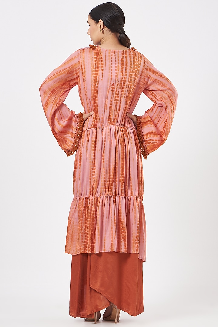 Pink Tie-Dye Kurta Set by K-ANSHIKA Jaipur at Pernia's Pop Up Shop