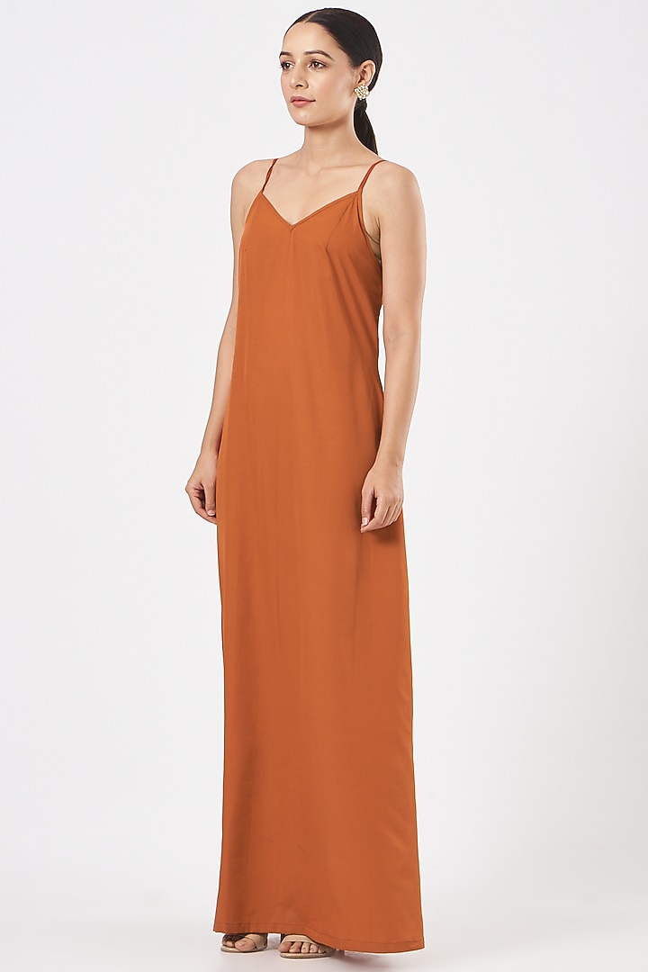 Burnt Orange Embellished Kaftan by K-ANSHIKA Jaipur at Pernia's Pop Up Shop