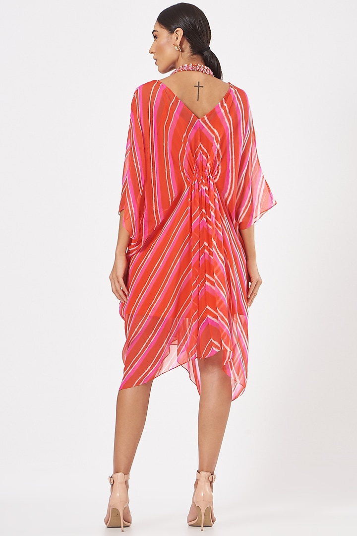 Orange Tie-Dyed & Embellished Tunic by K-ANSHIKA Jaipur at Pernia's Pop Up Shop