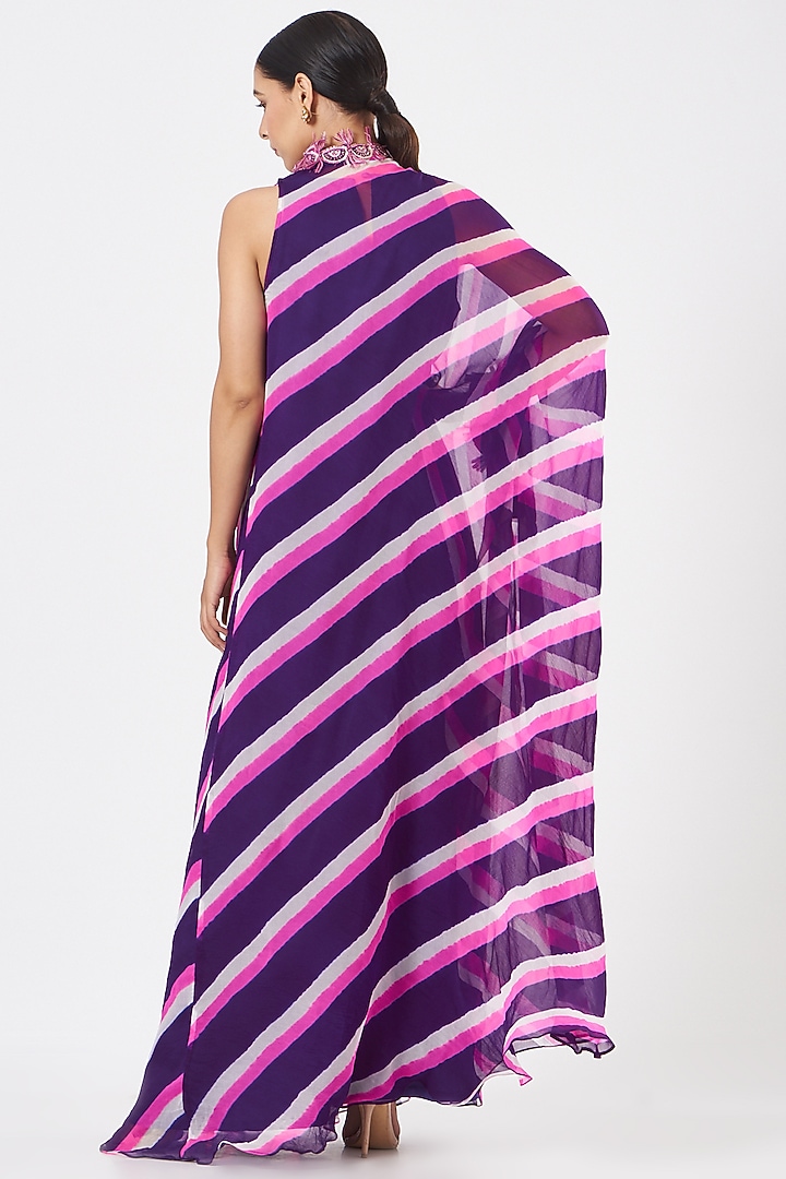 Purple Embellished & Tie-Dyed Kaftan by K-ANSHIKA Jaipur at Pernia's Pop Up Shop