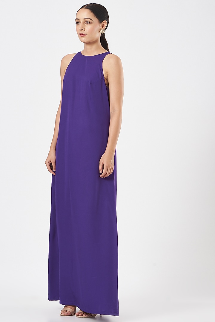 Purple Embellished & Tie-Dyed Kaftan by K-ANSHIKA Jaipur at Pernia's Pop Up Shop