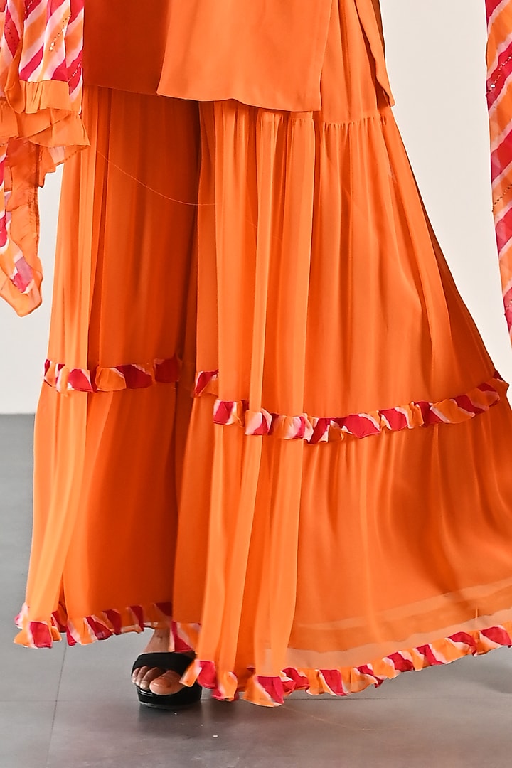Mustard Georgette Wedding Sharara Set by K-ANSHIKA Jaipur at Pernia's Pop Up Shop