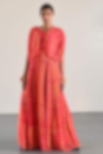 Peach Georgette Summer Dress by K-ANSHIKA Jaipur at Pernia's Pop Up Shop