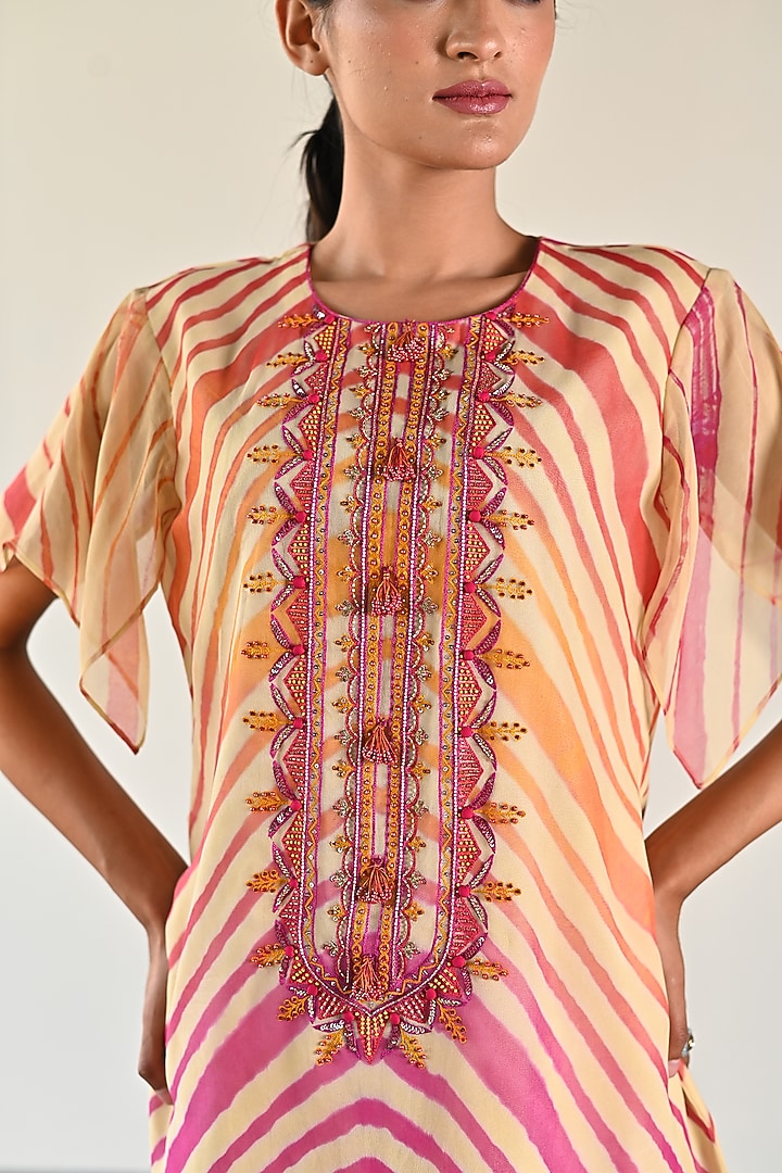 Light Mustard Georgette Party Wear Sharara Set by K-ANSHIKA Jaipur at Pernia's Pop Up Shop