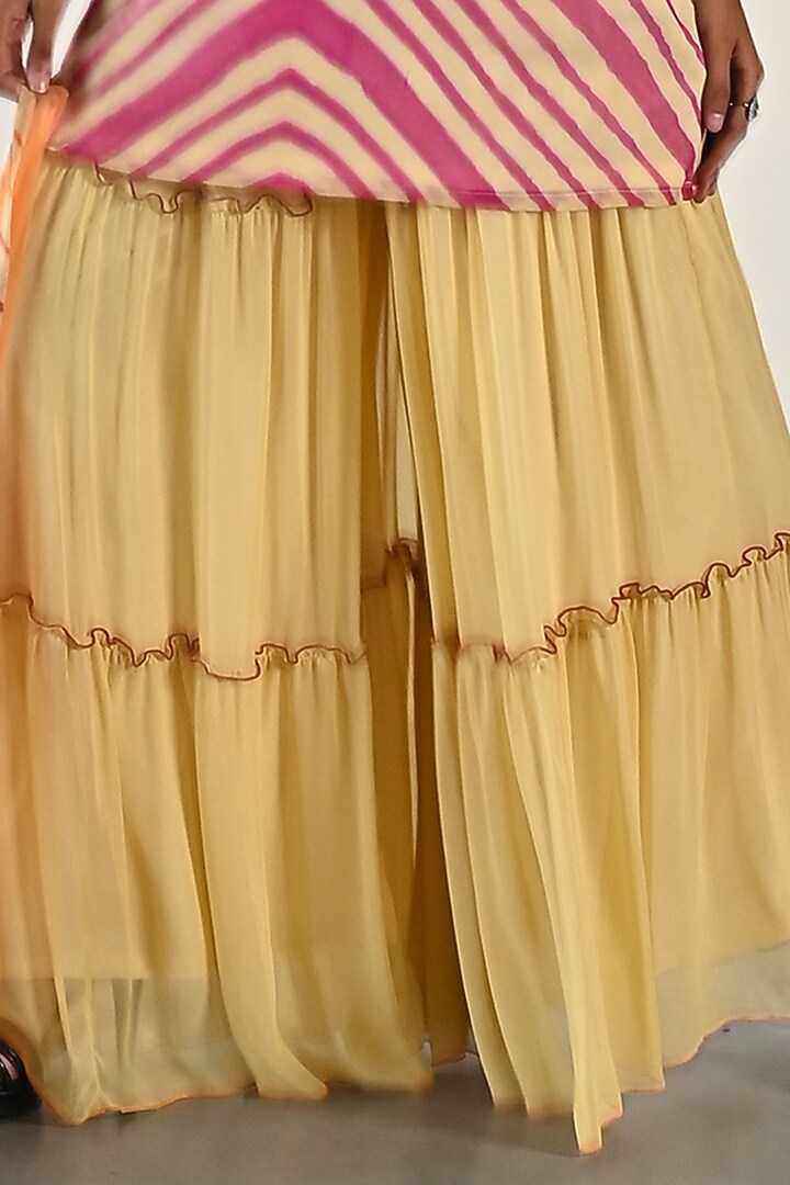 Light Mustard Georgette Party Wear Sharara Set by K-ANSHIKA Jaipur at Pernia's Pop Up Shop