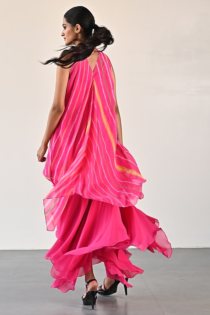 Pink Georgette Tunic Set by K-ANSHIKA Jaipur at Pernia's Pop Up Shop