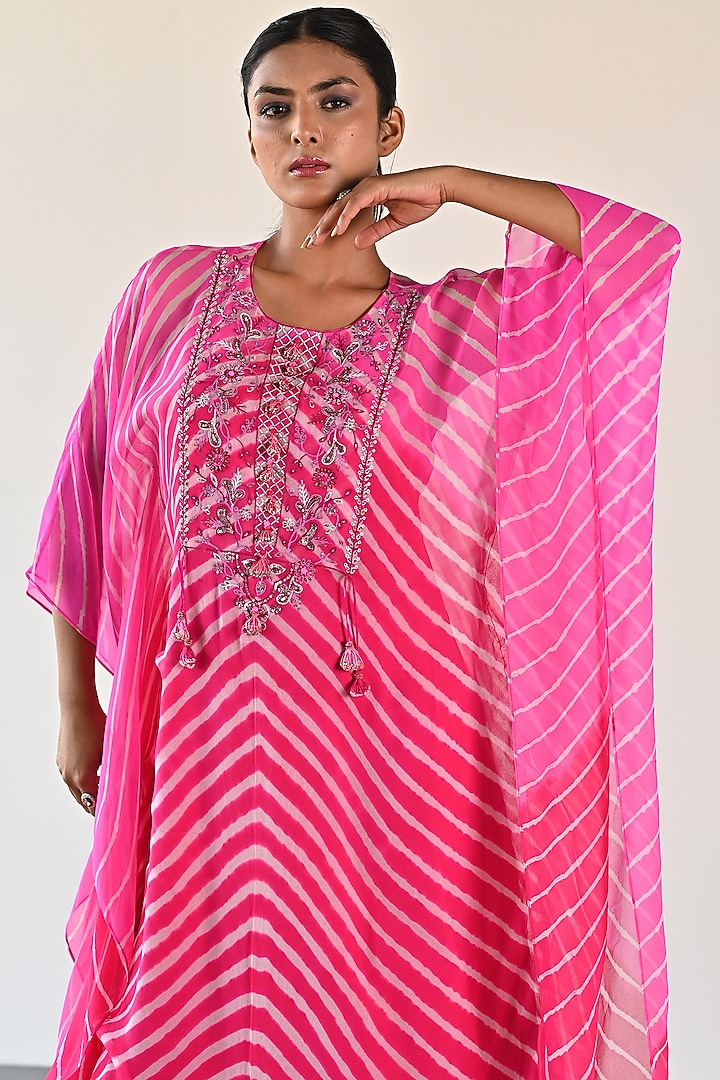 Raspberry Pink Georgette Tunic by K-ANSHIKA Jaipur at Pernia's Pop Up Shop