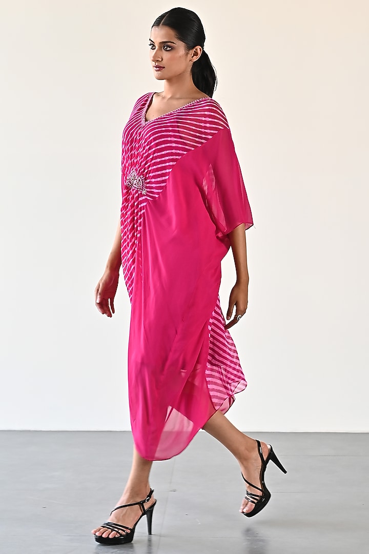 Raspberry Pink Georgette Kaftan by K-ANSHIKA Jaipur at Pernia's Pop Up Shop