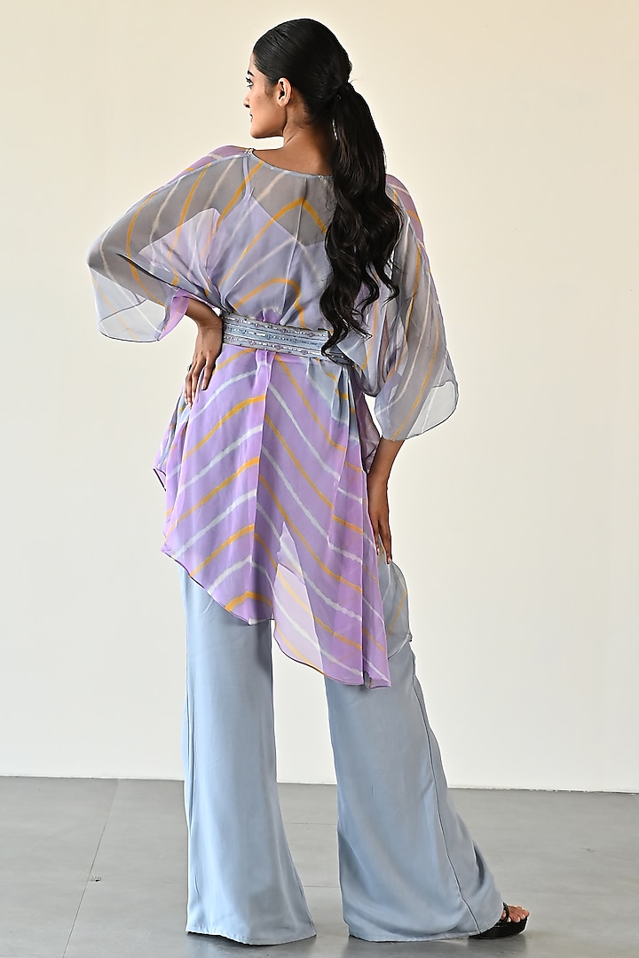 Sky Blue Georgette Pant Set by K-ANSHIKA Jaipur at Pernia's Pop Up Shop