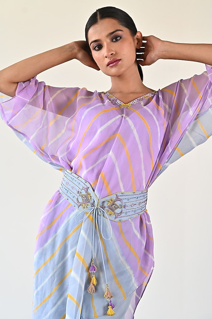 Sky Blue Georgette Pant Set by K-ANSHIKA Jaipur at Pernia's Pop Up Shop