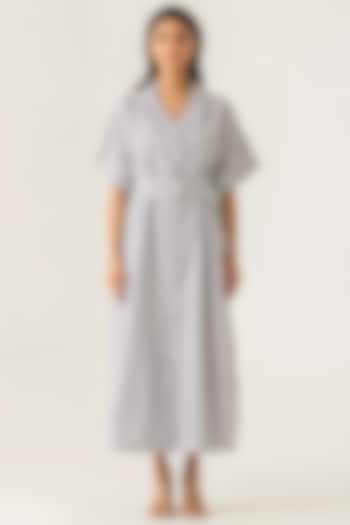 Grey Luster Midi Summer Dress by K-ANSHIKA Jaipur at Pernia's Pop Up Shop