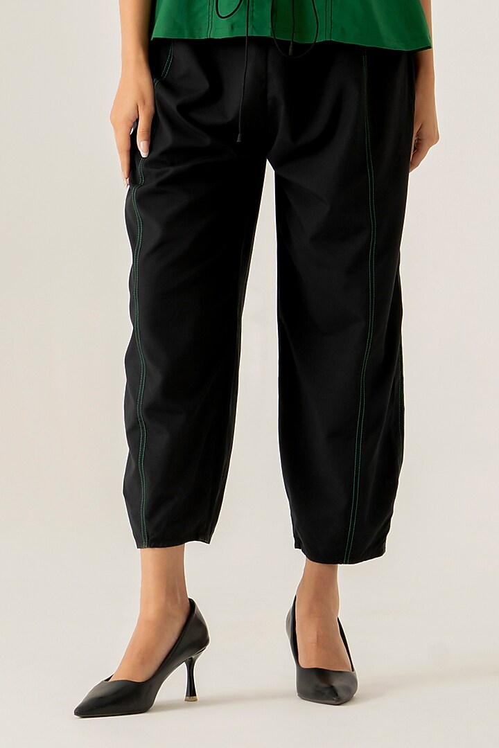 Forest Green & Black Cotton Co-Ord Set by K-ANSHIKA Jaipur at Pernia's Pop Up Shop