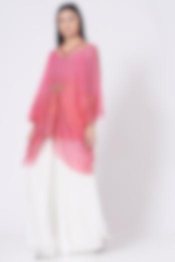 Blush Pink Sequins Embroidered Kaftan Set by K-ANSHIKA Jaipur