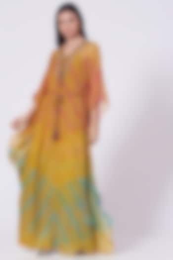 Multi- Colour Sequins Embroidered Kaftan by K-ANSHIKA Jaipur