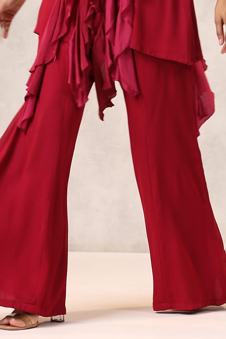 Pink Georgette Pant Set by K-ANSHIKA Jaipur at Pernia's Pop Up Shop
