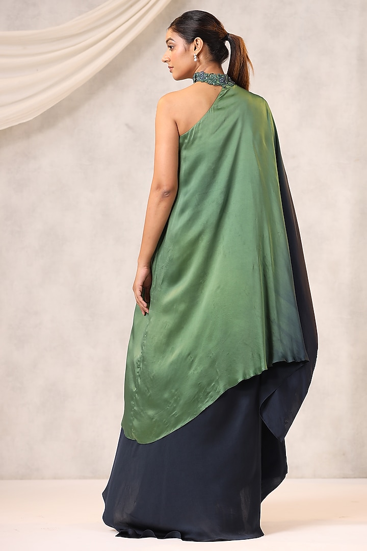 Blue & Green Georgette Vacation Dress by K-ANSHIKA Jaipur at Pernia's Pop Up Shop