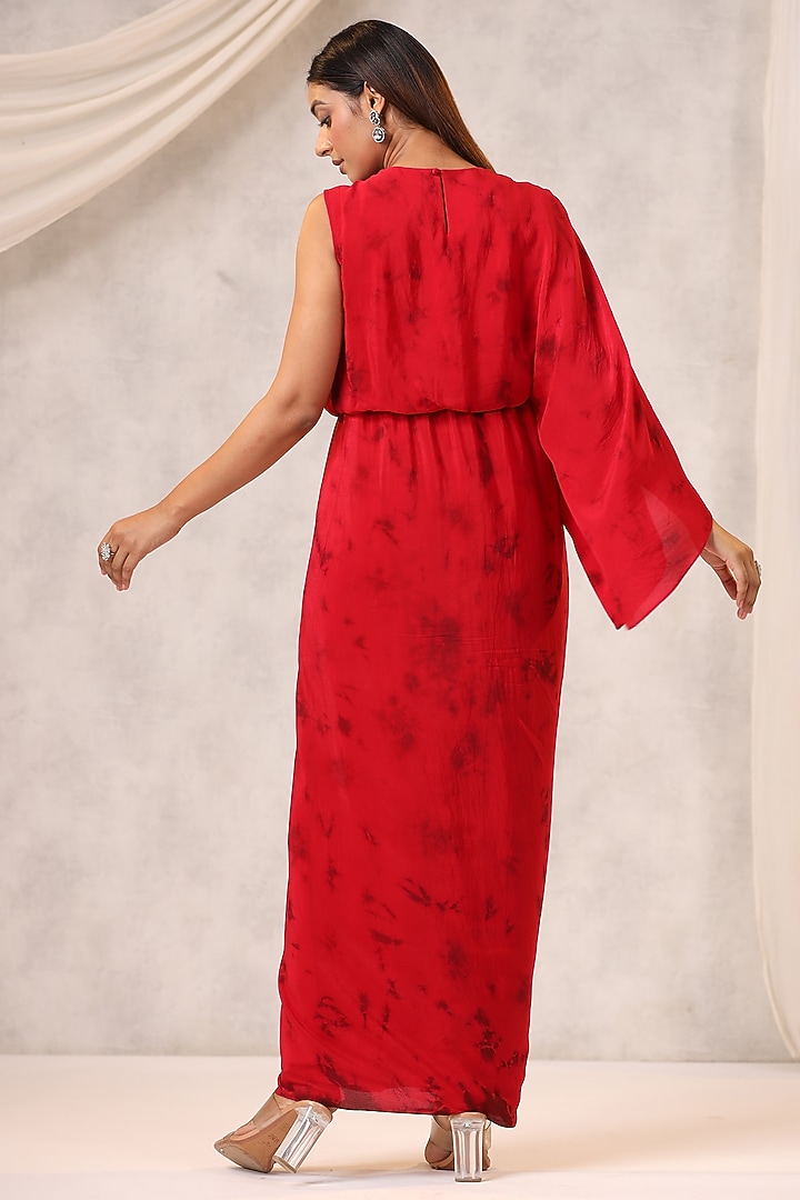 Red Georgette Vacation Dress by K-ANSHIKA Jaipur at Pernia's Pop Up Shop