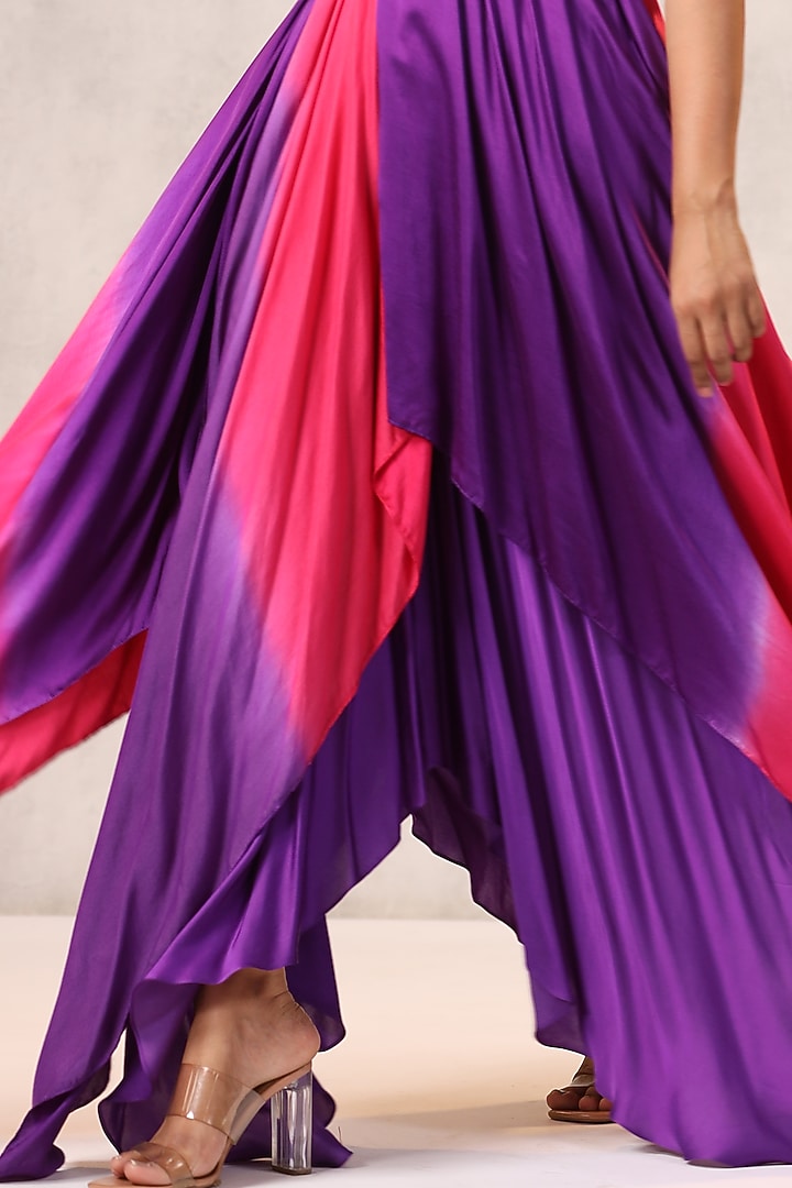 Pink & Purple Satin Jacket Set by K-ANSHIKA Jaipur at Pernia's Pop Up Shop