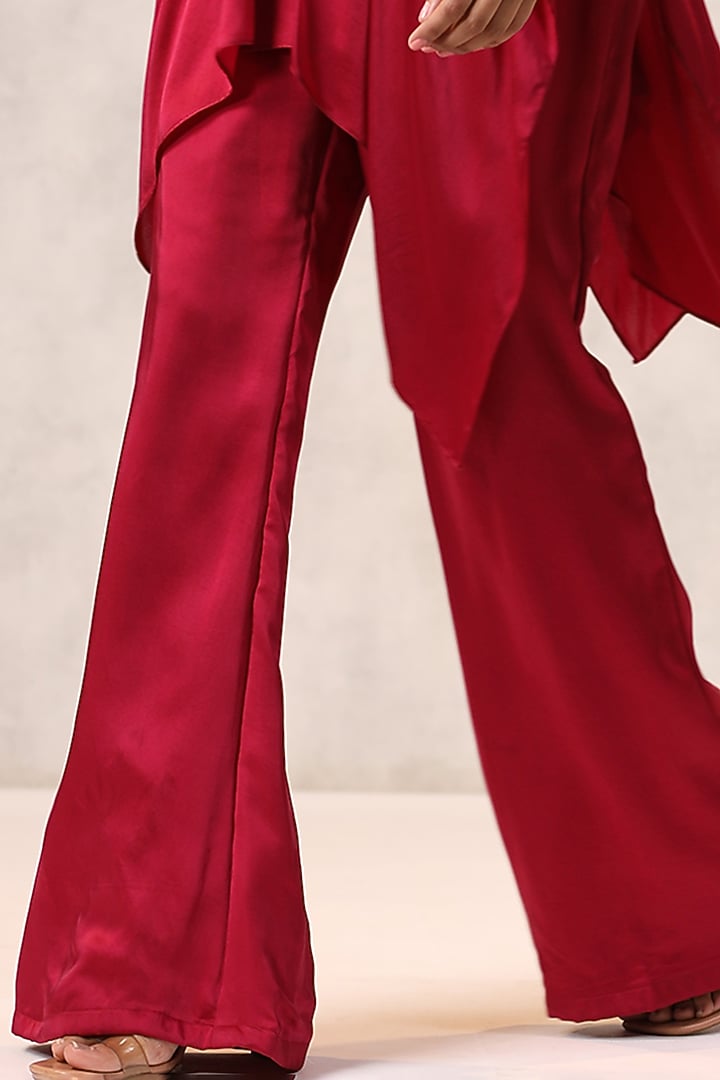 Magenta Satin Tunic Set by K-ANSHIKA Jaipur at Pernia's Pop Up Shop