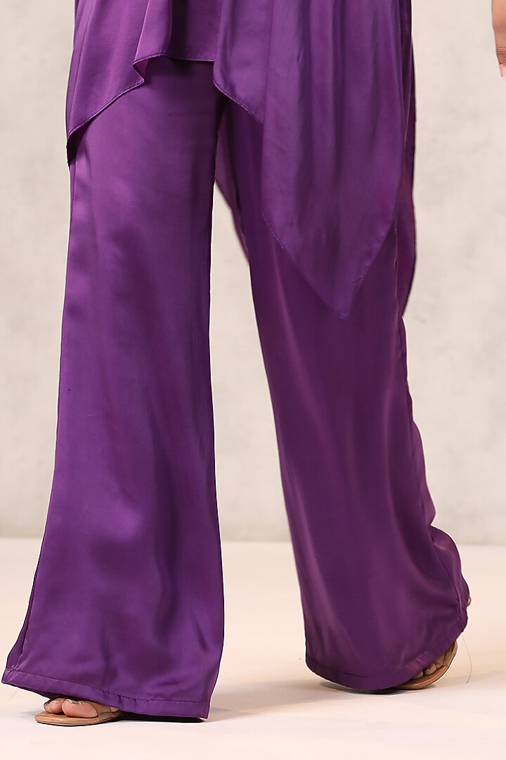 Purple Satin Tunic Set by K-ANSHIKA Jaipur at Pernia's Pop Up Shop