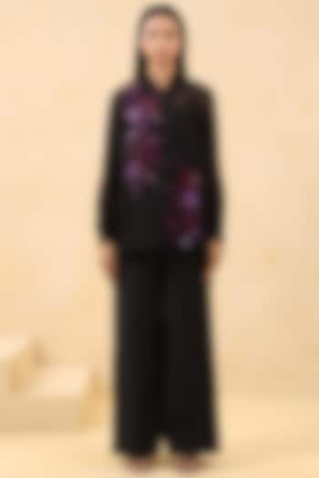 Black Organza Co-Ord Set by K-ANSHIKA Jaipur at Pernia's Pop Up Shop