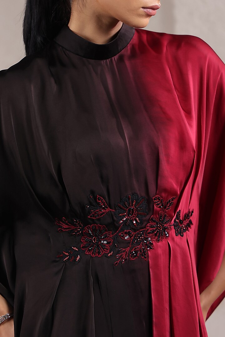 Black Satin Pant Set by K-ANSHIKA Jaipur at Pernia's Pop Up Shop