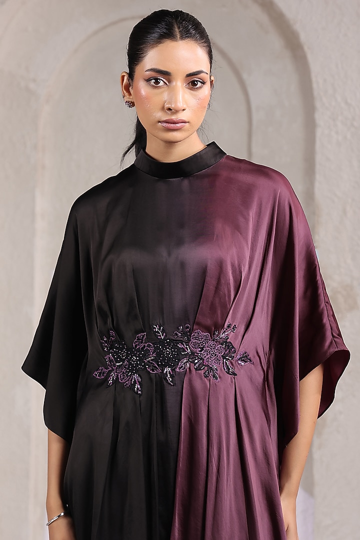 Black Satin Pant Set by K-ANSHIKA Jaipur at Pernia's Pop Up Shop