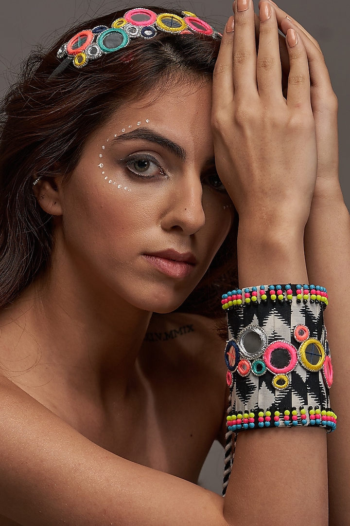 Multi-Colored Mirror Cuff by KnotMeCute