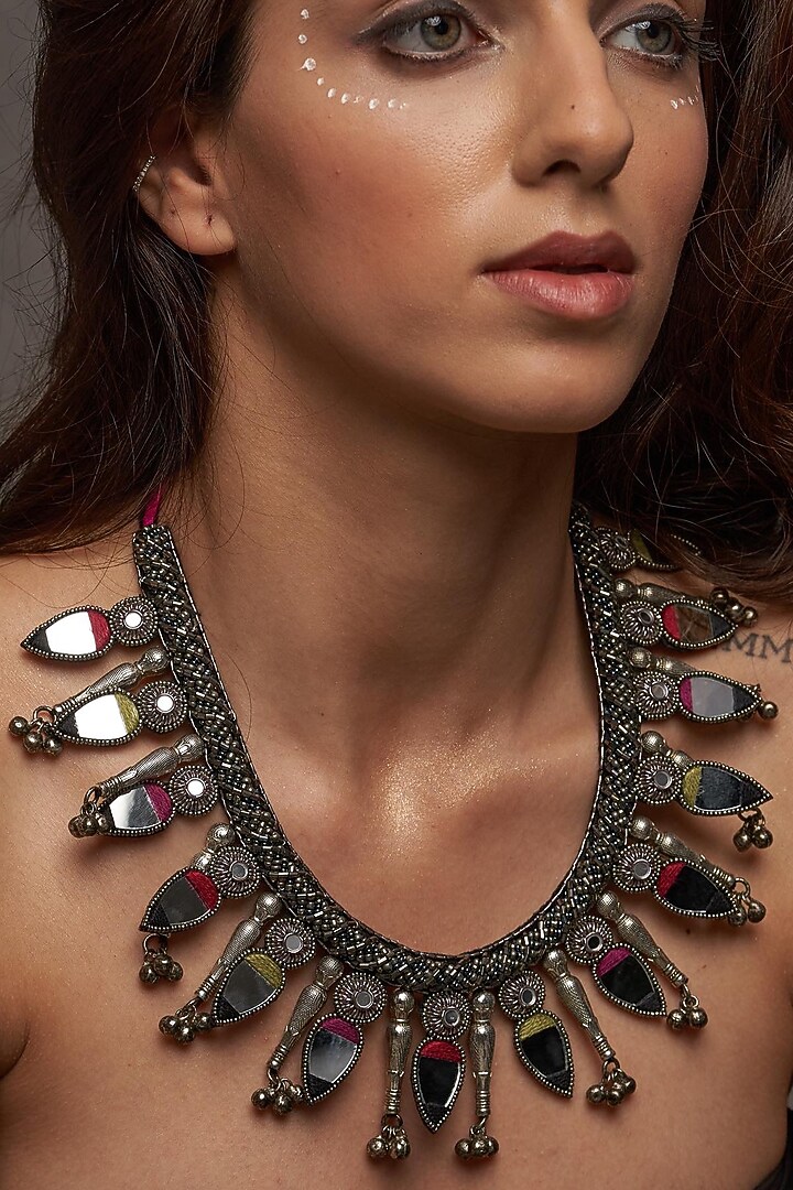Multi-Colored Mirror Long Necklace by KnotMeCute at Pernia's Pop Up Shop